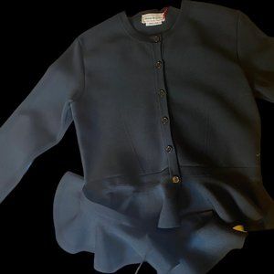 NWT ALEXANDER MCQUEEN PEPLUM JACKET IN BLACK